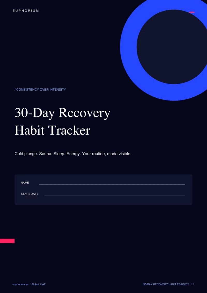 Euphorium 30-day recovery habit tracker cover