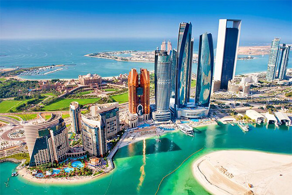 Dubai skyline aerial view - ice bath and sauna cleaning service UAE
