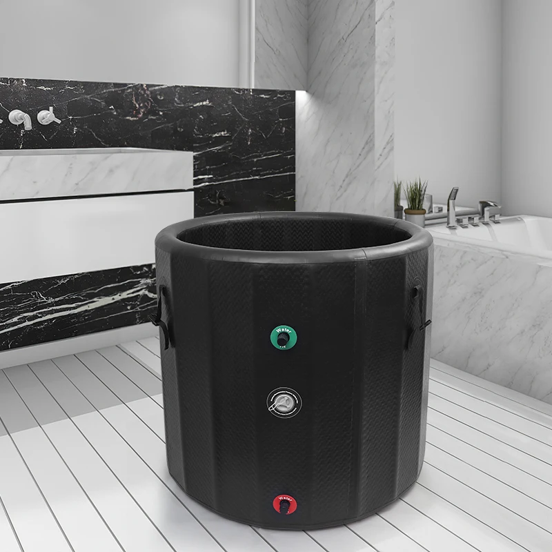 Portable ice bath tub in luxury bathroom - ice bath cleaning Dubai