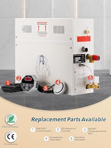 MEISHIDA Steam Generator with LED Controller - 9 kW - Image 3