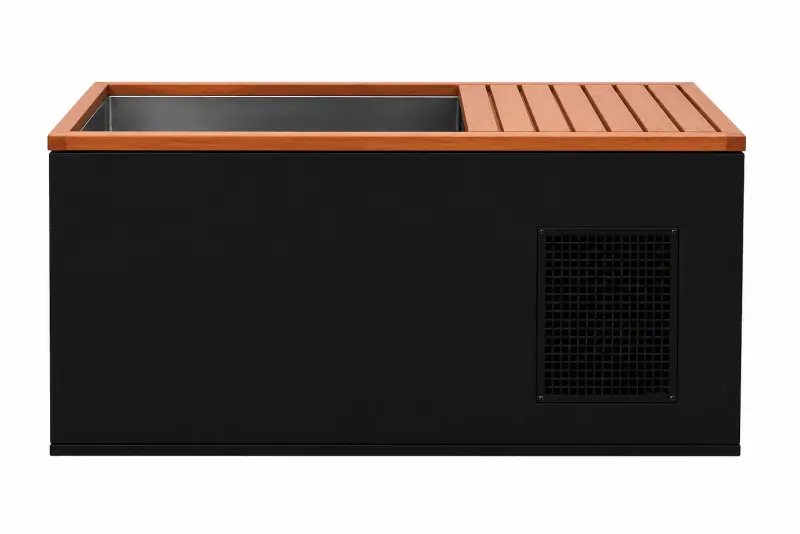 Euphorium integrated all-in-one cold plunge with built-in cooling and drainage