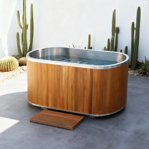 Euphorium Cedar Oval Cold Plunge Tub