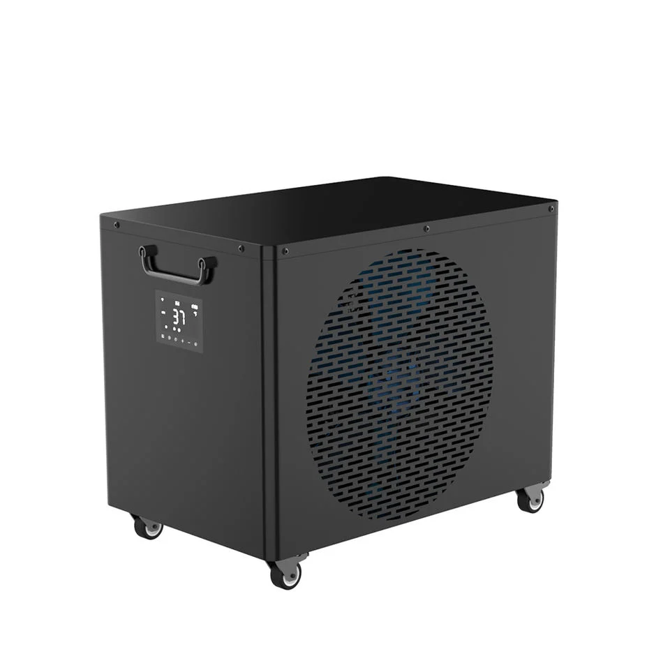 Black wheeled Euphorium Studio cold plunge chiller