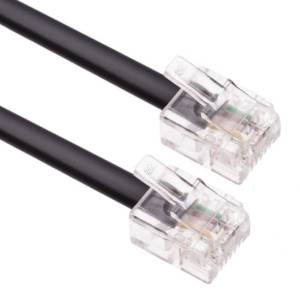 Harvia Data cable RJ10 4P4C 200 mm black