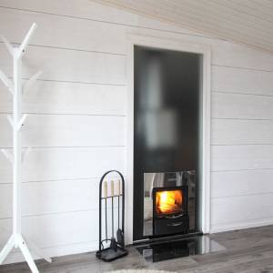 Harvia Glass wall Duo 9x19 white alu. frame