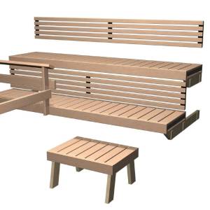 Harvia Bench set Formula 22 alder