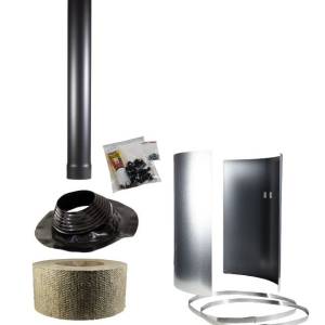 Harvia Steel Chimney tilted accessori kit, black