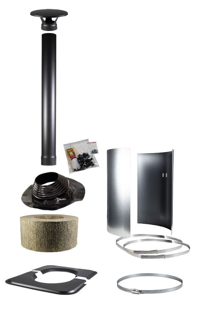 Harvia Steel Chimney tilted accessori kit, black