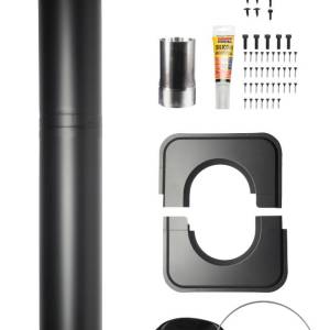 Harvia Steel chimney 1500 Black (with barrel sauna kit) black