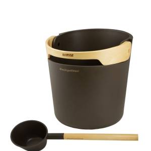 Harvia Helmi pail and ladle Chocolate
