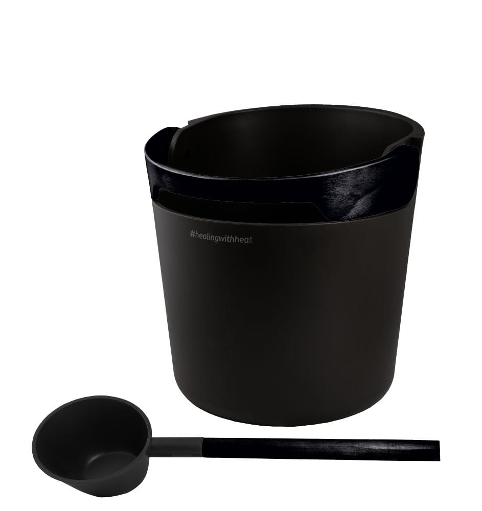 Harvia Helmi pail and ladle black
