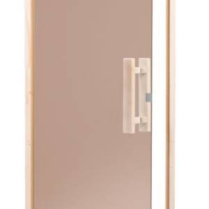 Harvia Sauna Door DS80, 3 sided frame (bronze 8mm TSG, hinges left or right)