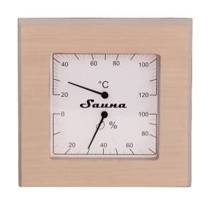 Harvia Square Thermo-Hygrometer, aspen