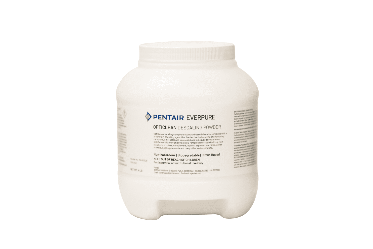 One 4 lb OptiClean container. Four-container case ordering is separate.